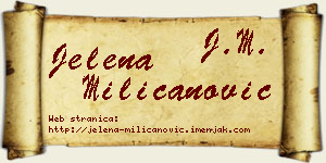 Jelena Milicanović vizit kartica